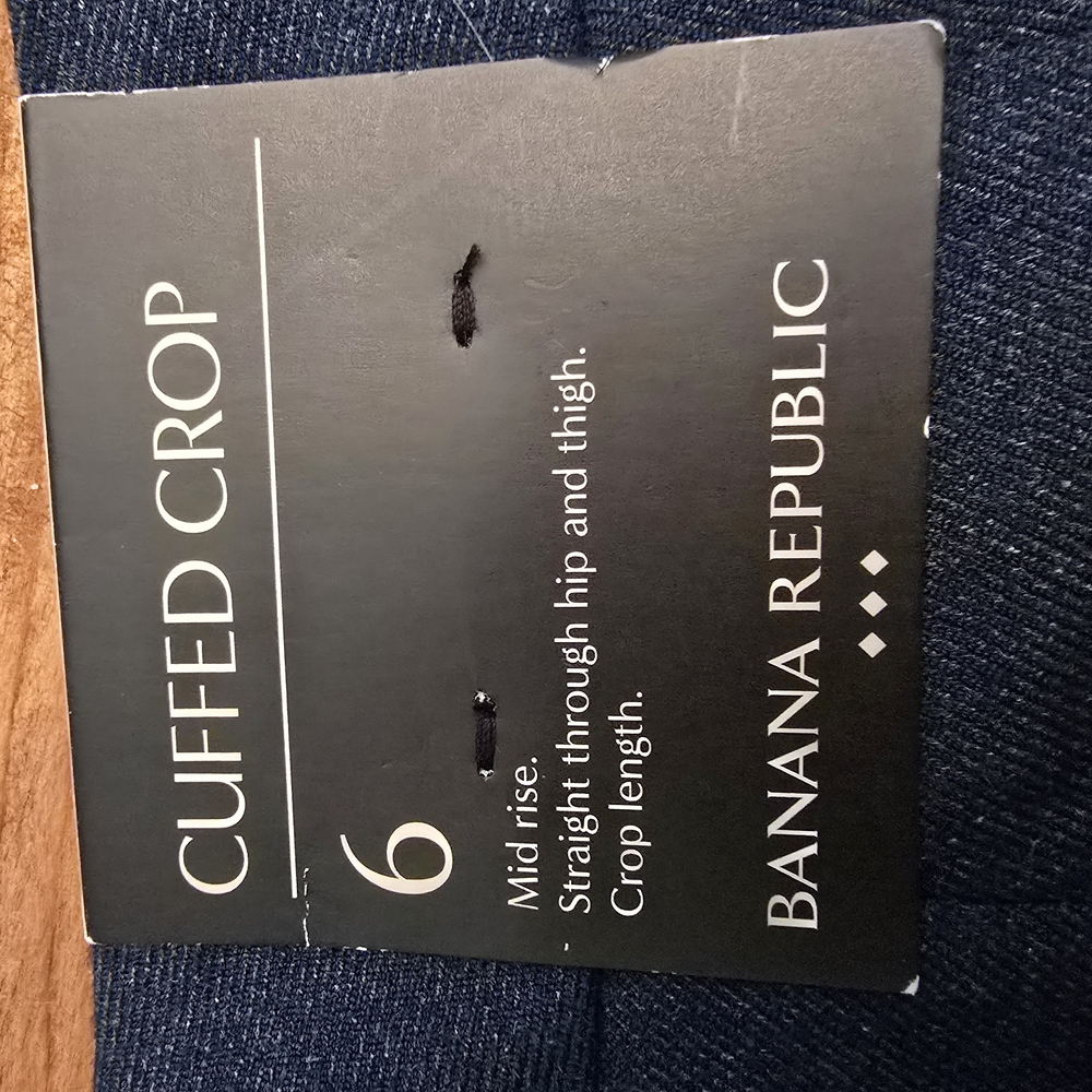 Banana Republic Cuffed Crop Pants - Dark Blue